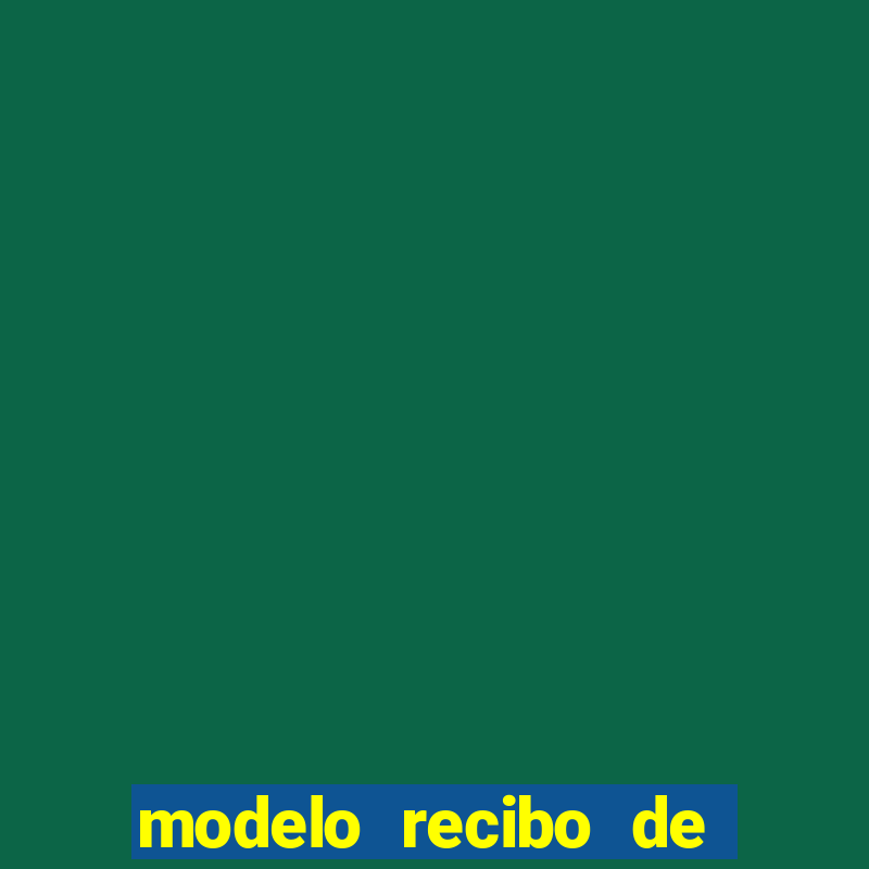 modelo recibo de pagamento word